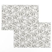 Mari - Geometric Circles - Grey, White Line - Large Scale