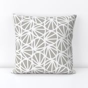 Mari - Geometric Circles - Grey, White Line - Large Scale