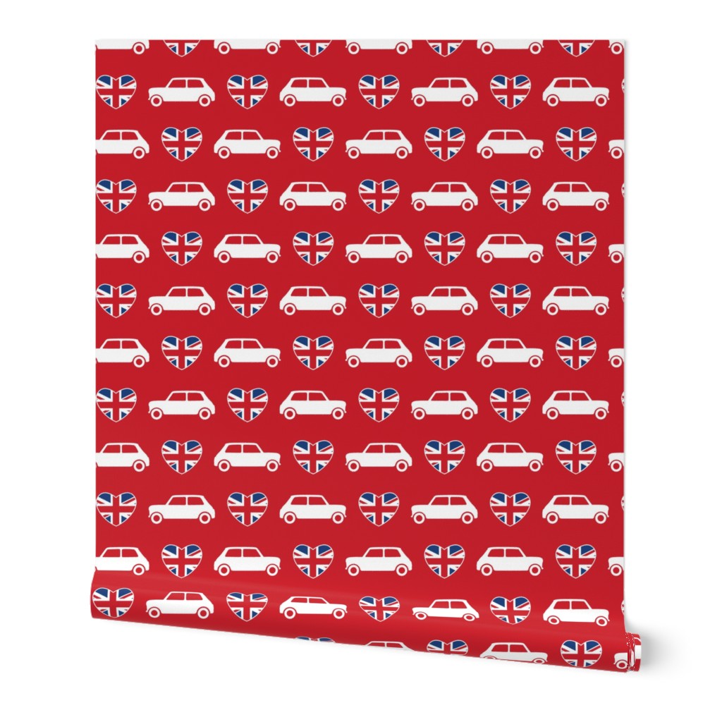 Mini Cooper Hearts - Union Jack Red - Large