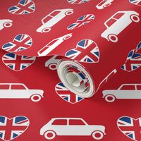 Mini Cooper Hearts - Union Jack Red - Large