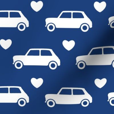 Mini Cooper Hearts - Blue - Large