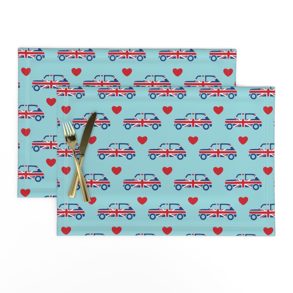 Mini Cooper Hearts - Union Jack Car - Large