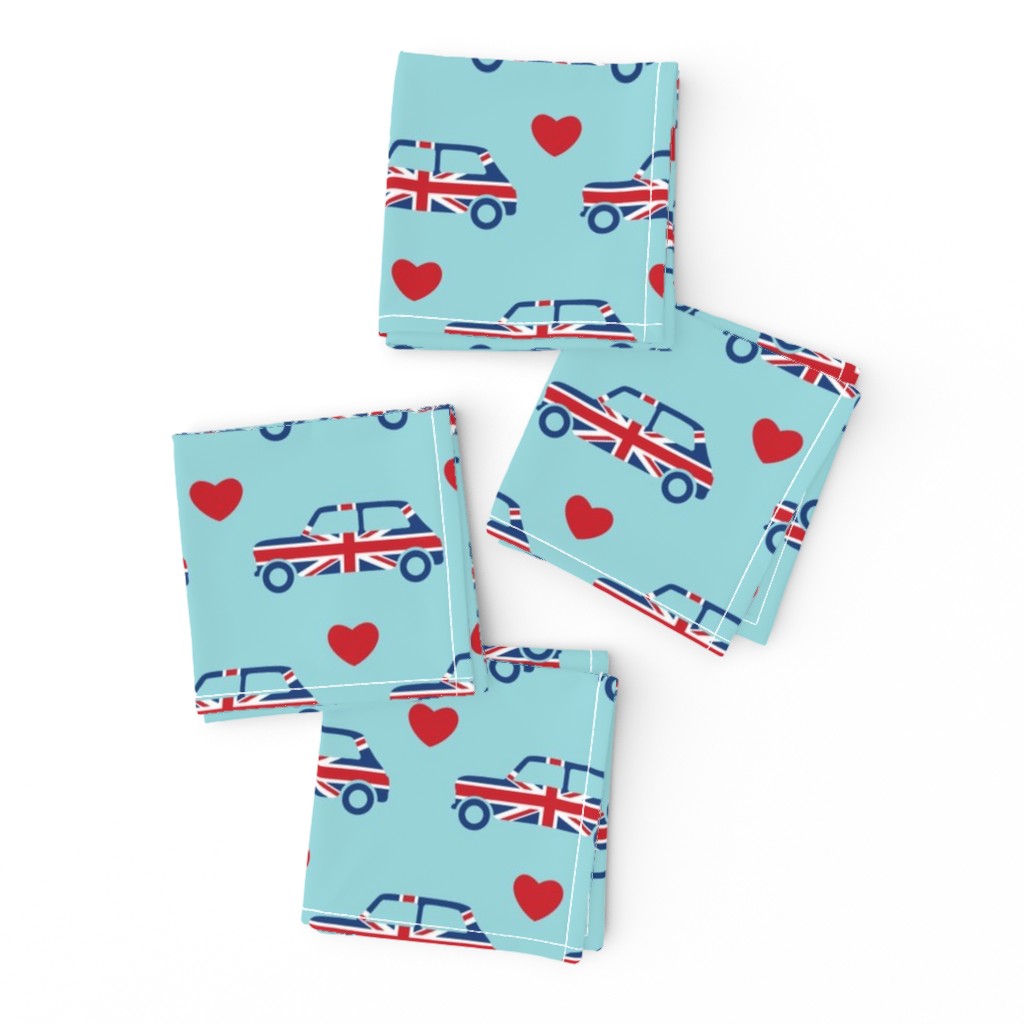 Mini Cooper Hearts - Union Jack Car - Large