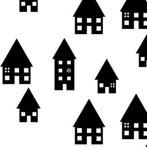 monochrome houses