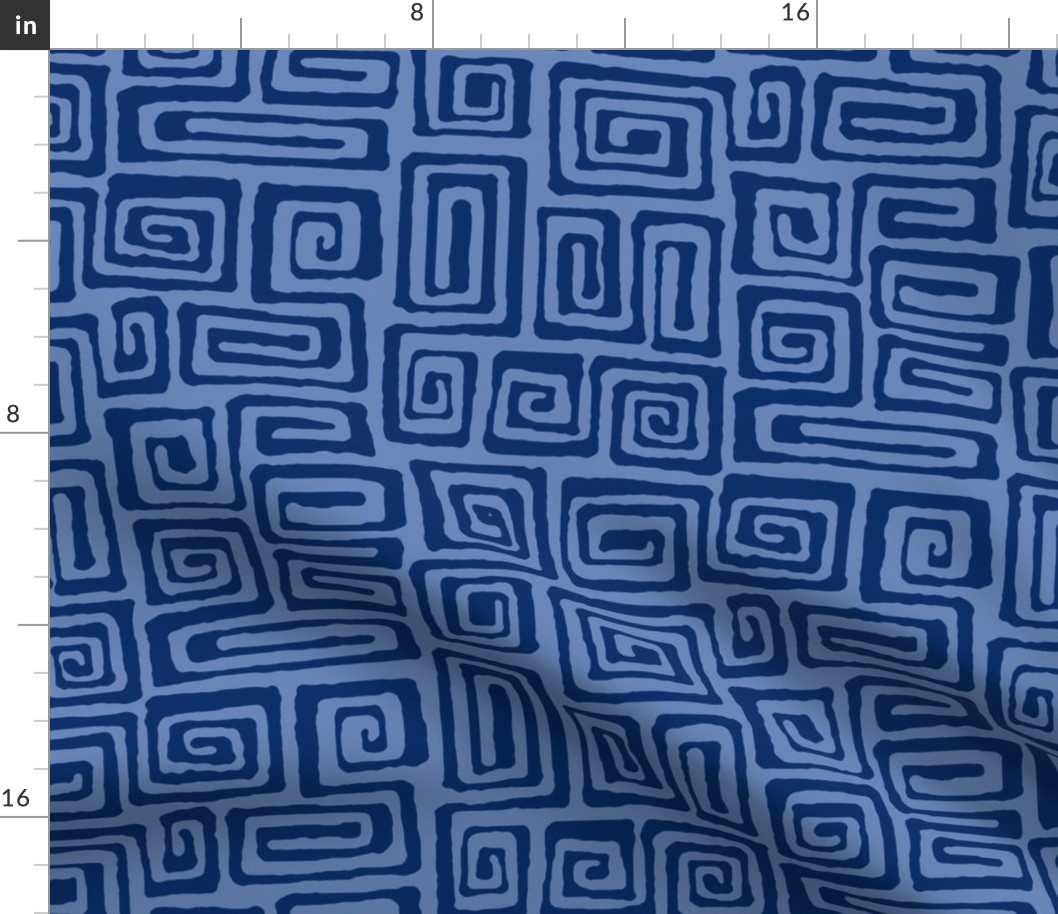 square spiral - indigo