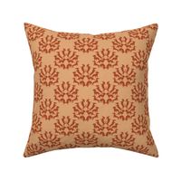 Doxie Damask on tan