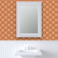 Doxie Damask on tan