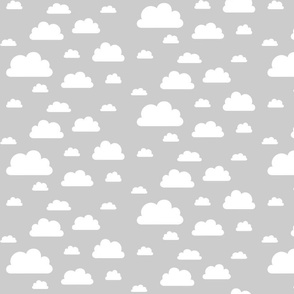 Clouds; white on grey