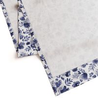 Floret Flower Print in Indigo Navy