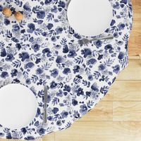 Floret Flower Print in Indigo Navy