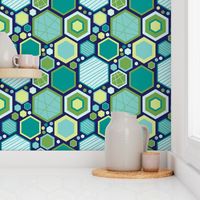 Hip Hexagons (Ocean)