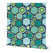 Hip Hexagons (Ocean)