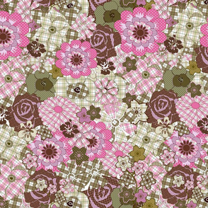 pip pattern pink/brown