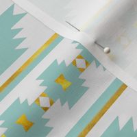 Brighton in Mint and Gold on White