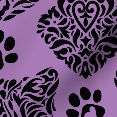 Mystic Cat Damask