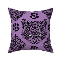 Mystic Cat Damask