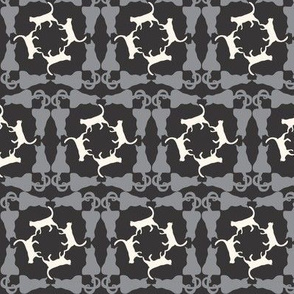 Cat Square Dance grey_black_creme_a