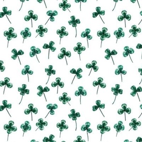 Shamrock, Lucky Clover Green on White // standard