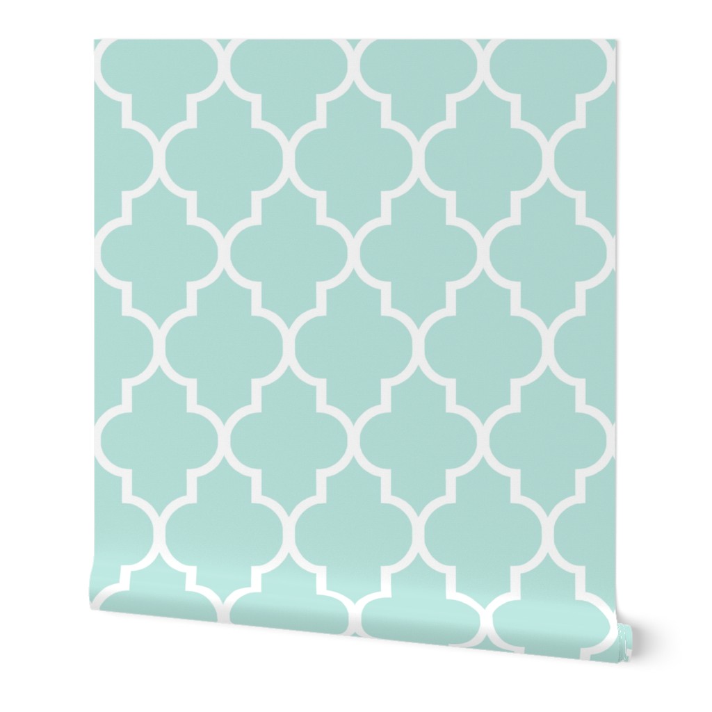 Mint Quatrefoil to Match Magenta Paeonia 