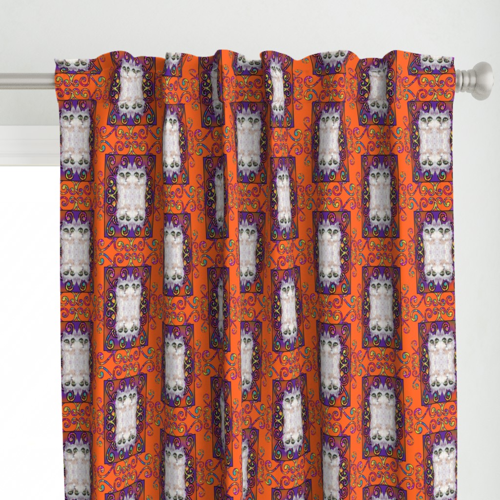 CAT DAMASK ORANGE