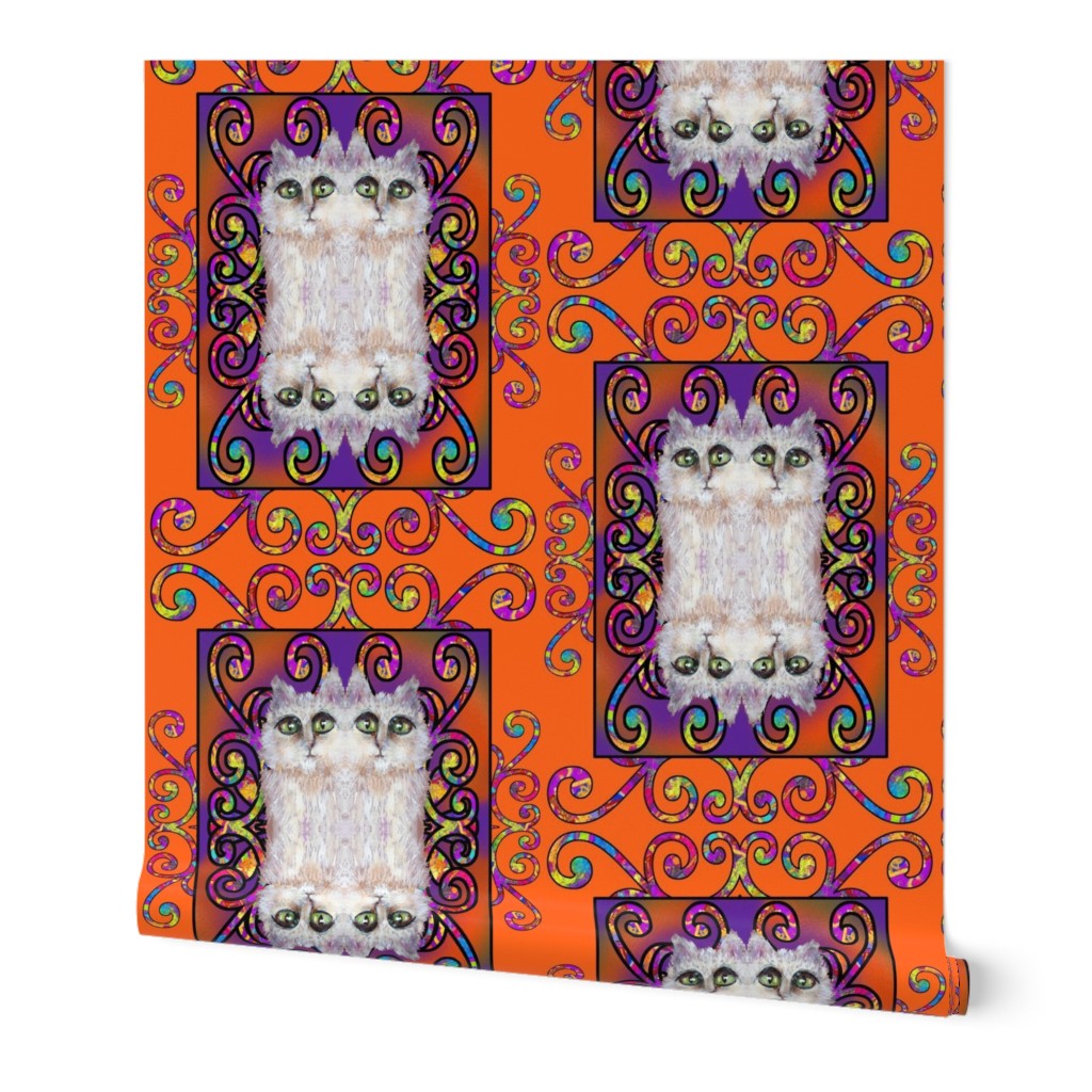 CAT DAMASK ORANGE