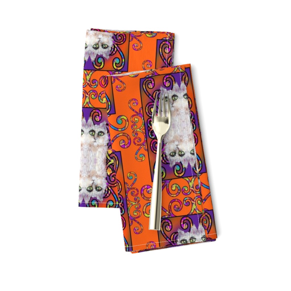 CAT DAMASK ORANGE