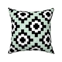 (NOW 100% BIGGER) Pale green mint weave geometric West by Southwest by Su_G_©SuSchaefer
