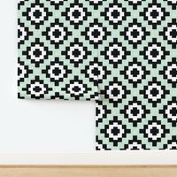 (NOW 100% BIGGER) Pale green mint weave geometric West by Southwest by Su_G_©SuSchaefer