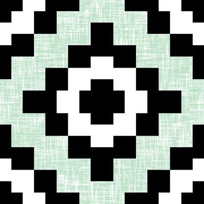 (NOW 100% BIGGER) Pale green mint weave geometric West by Southwest by Su_G_©SuSchaefer