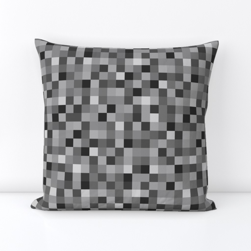 8-bit Pixel Blocks - Black, Grey, White