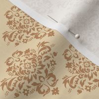 Damask on Tan Background