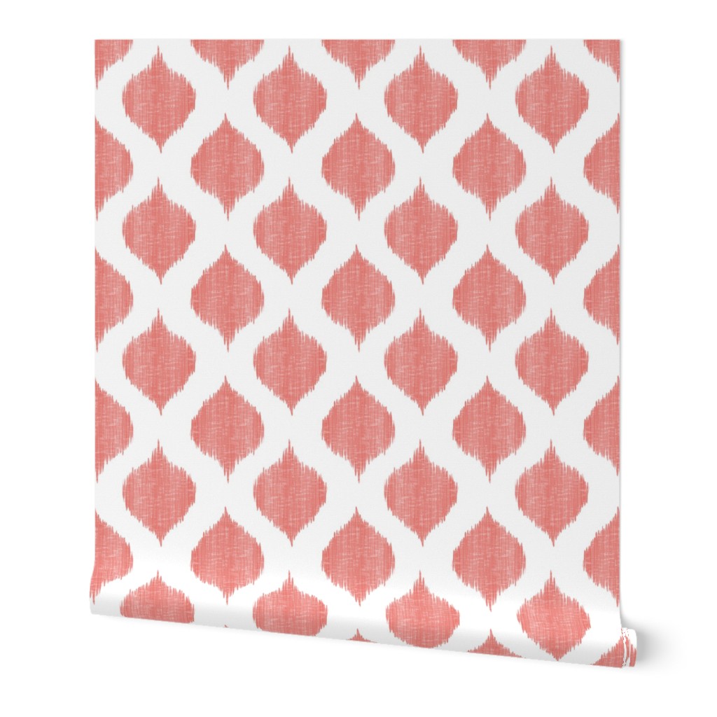 Lela Ikat in Coral 