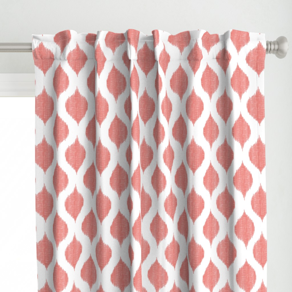 Lela Ikat in Coral 