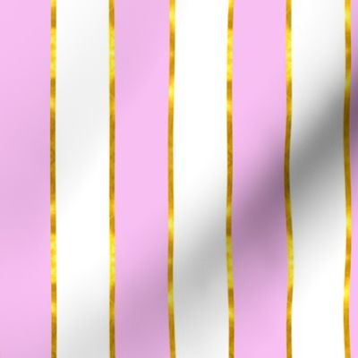 Puttin' on the Ritz Stripe in Lilac and Gilt