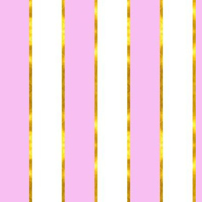 Puttin' on the Ritz Stripe in Lilac and Gilt