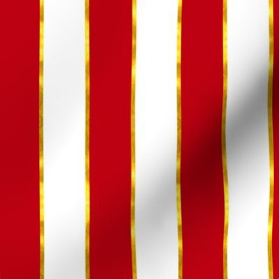 Puttin' on the Ritz Stripe in Red and Gilt