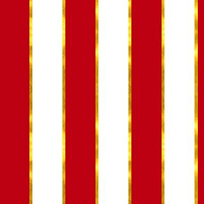Puttin' on the Ritz Stripe in Red and Gilt