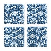 Damask Cats - BLUE