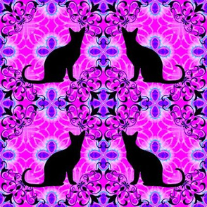 Modern Cat Damask