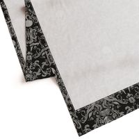 Dread Damask in Crisp Black Linen