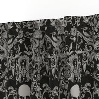 Dread Damask in Crisp Black Linen