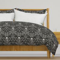 Dread Damask in Crisp Black Linen