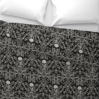 Dread Damask in Crisp Black Linen