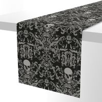 Dread Damask in Crisp Black Linen