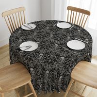 Dread Damask in Crisp Black Linen