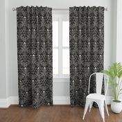 Dread Damask in Crisp Black Linen