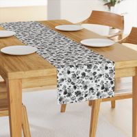 Floret FLoral Pattern in Black and White