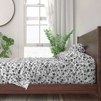 Floret FLoral Pattern in Black and White