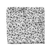 Floret FLoral Pattern in Black and White