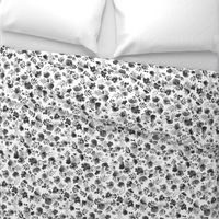 Floret FLoral Pattern in Black and White